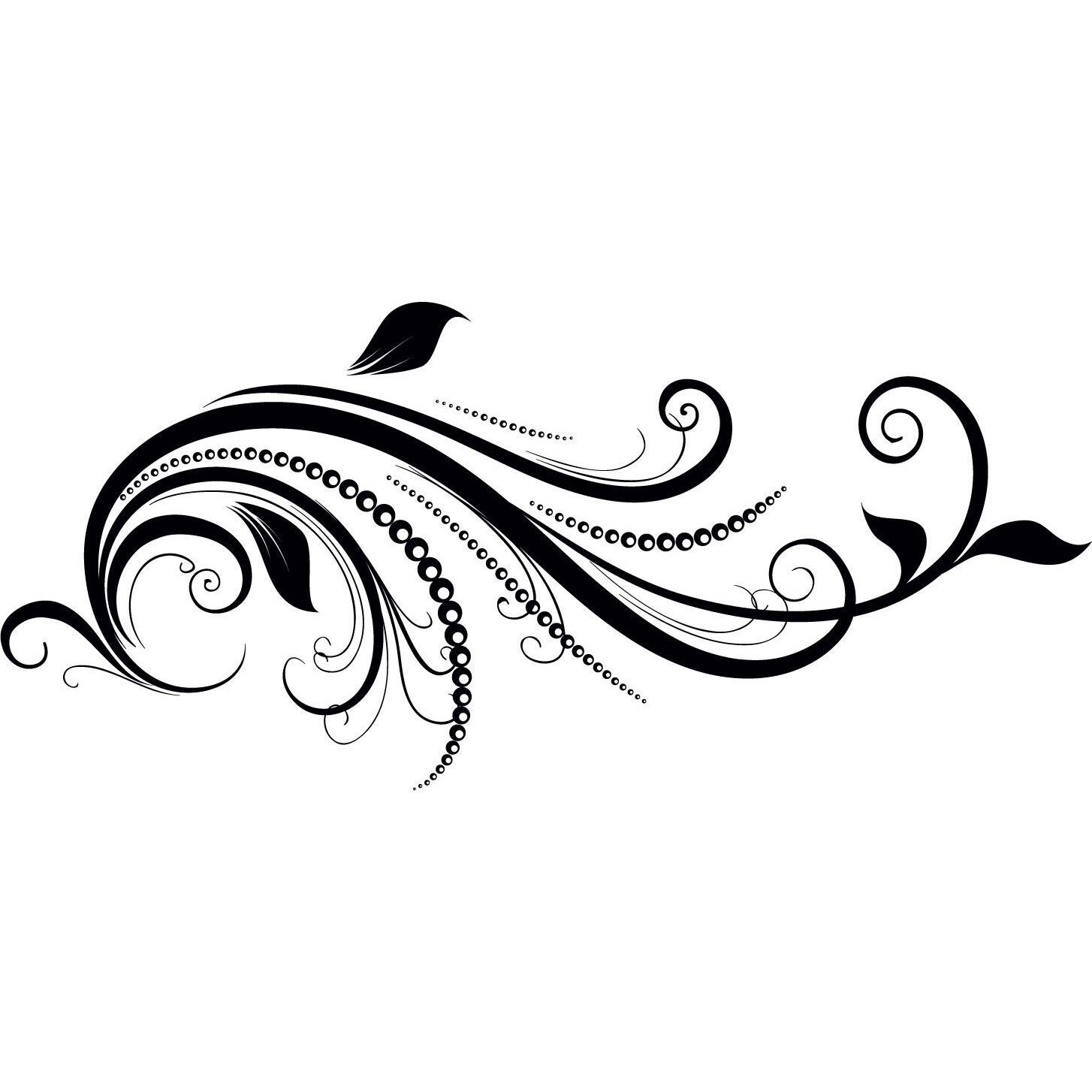 Sticker decorativ - O creatie abstracta - Negru 95x43 cm - 4Decor