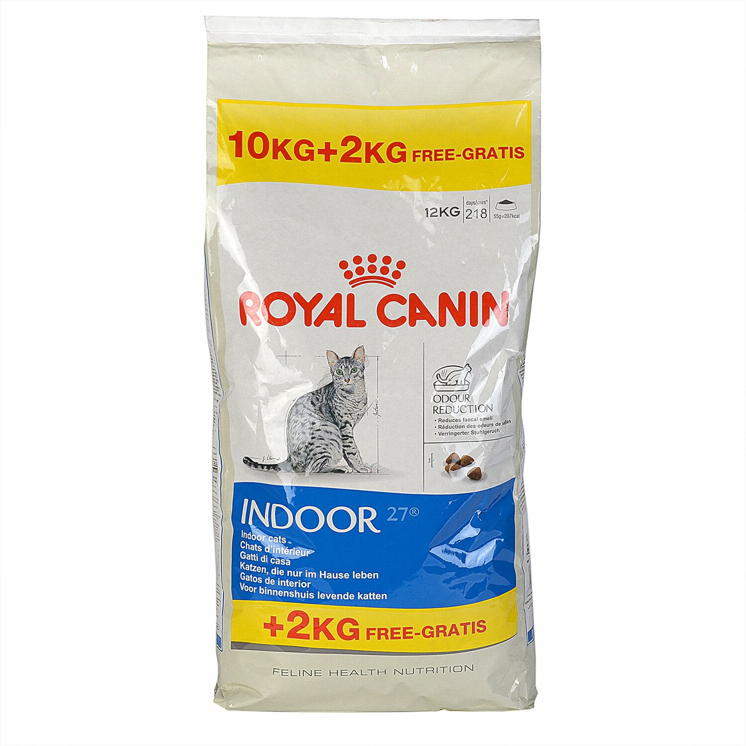 Hrana uscata pentru pisici Royal Canin, Indoor 27, 10kg + 2kg Gratis