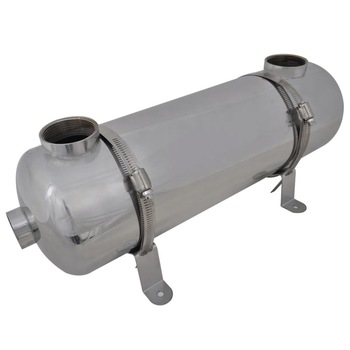 Schimbator de caldura pentru piscina, vidaXL, 485 x 134 mm, Gri Schimbator de caldura pentru piscina, vidaXL, 485 x 134 mm, Gri