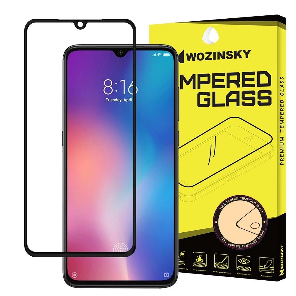 Folie Sticla Wozinsky Super Tough pentru Xiaomi Mi A3, Full Screen, Full Glue, Negru
