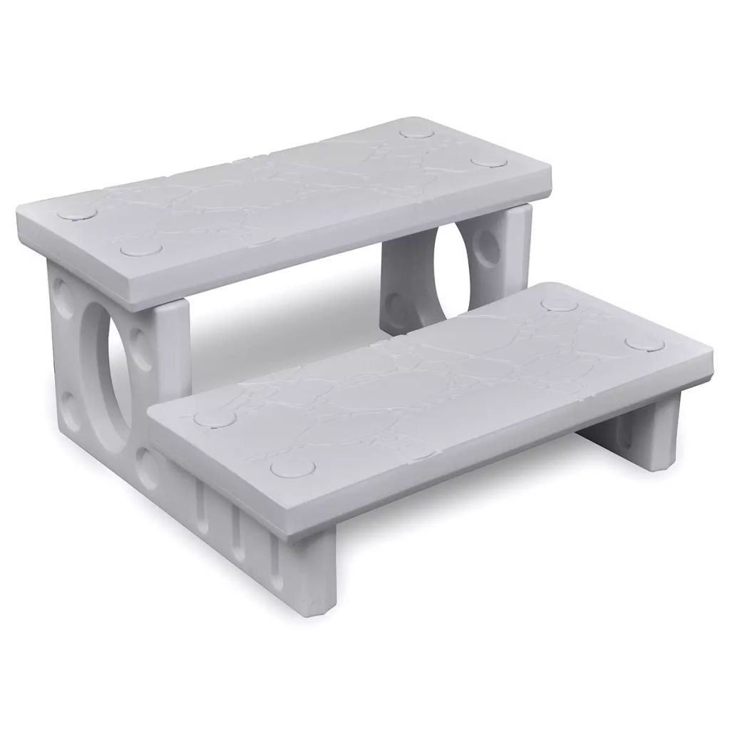 Mini scara pentru spa, vidaXL, Plastic, 70 x 65 x 34 cm, Alb