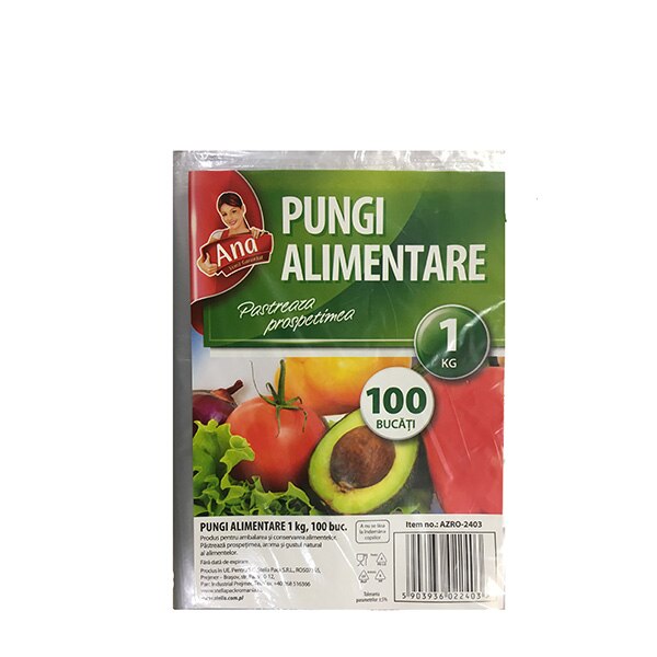 Pungi alimentare Ana , 1kg ,100 buc