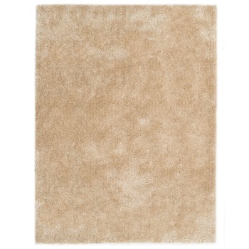 Covor pufos cu fir lung, vidaXL, Poliester, 140 x 200 cm, 20 mm, 1850 g/m², Bej Covor pufos cu fir lung, vidaXL, Poliester, 140 x 200 cm, 20 mm, 1850 g/m², Bej