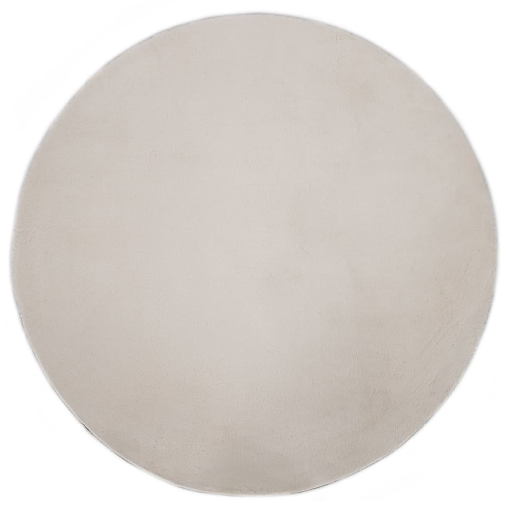 Covor, crem, 160 cm, blana ecologica de iepure 285106