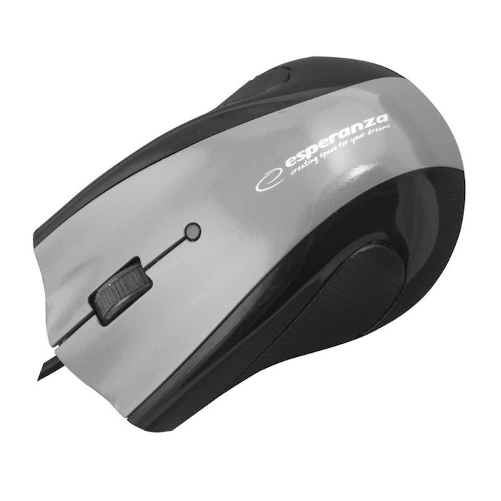 Mouse Optic, Esperanza, Wired, EM125E, USB + MOUSE PAD, Gel, 1200 DPI, Blister