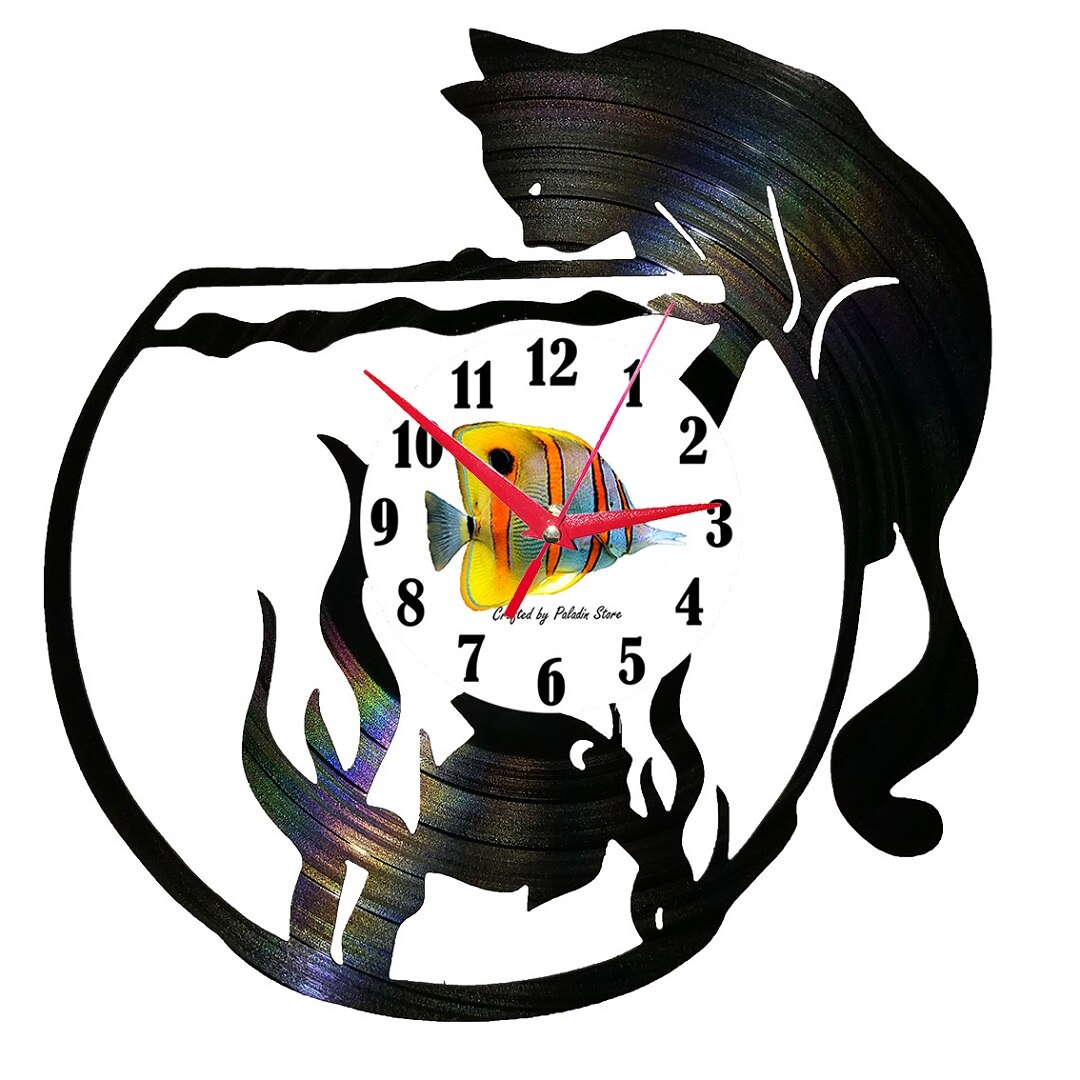 Ceas disc vinil Fishing Cat