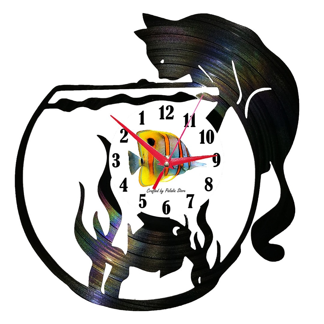 Ceas disc vinil sens invers Fishing Cat