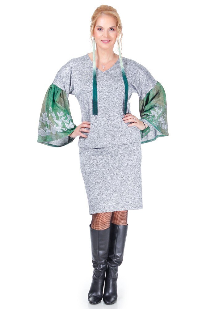 Bluza jerse gri Liza Panait R-2012E