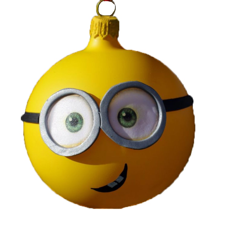 Glob brad lucrat manual, Marca Tracolla Handmade, din sticla 8 cm