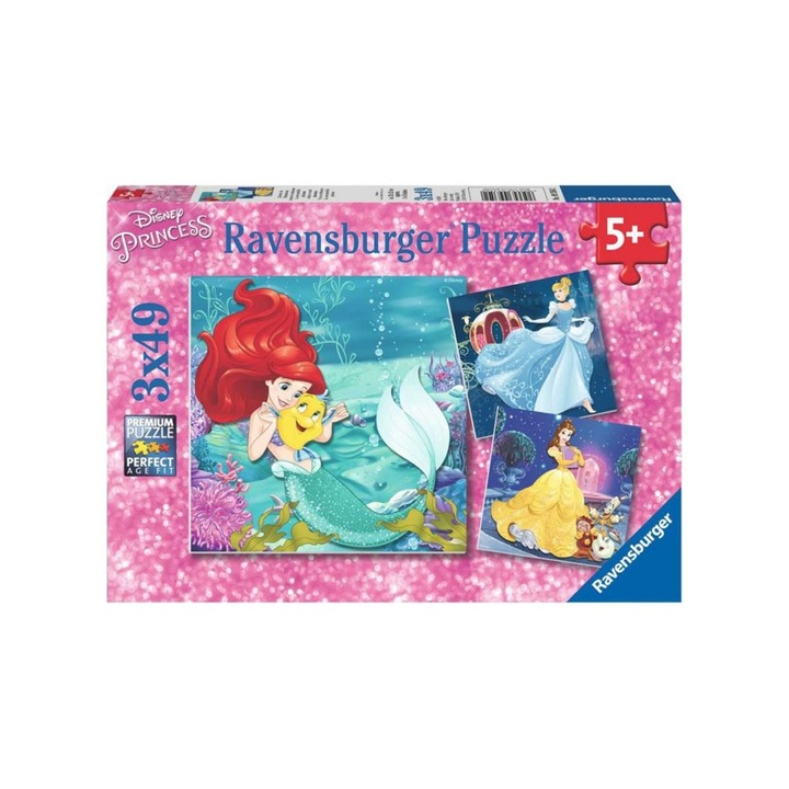 Ravensburger 3 x 49 db-os puzzle - Disney Princess (09350)