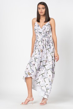 Ted Baker, Rochie cu croiala petrecuta si decolteu cache-coeur Olevya, Roz pal, 2XS Ted Baker, Rochie cu croiala petrecuta si decolteu cache-coeur Olevya, Roz pal, 2XS