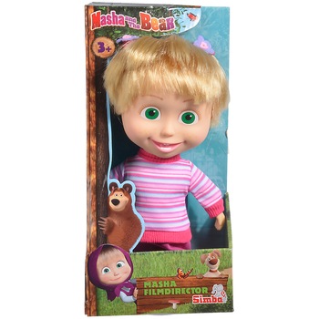 Papusa Masha and the Bear - Film Director, 23 cm Papusa Masha and the Bear - Film Director, 23 cm