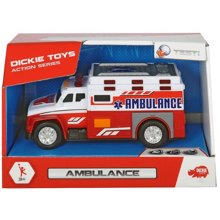 Ambulanta Dickie Toys Action Series, 15 cm