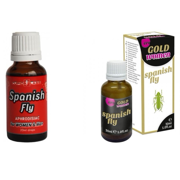 CUPID LABS Spanish Fly afrodiziákum, 20ml + Spanish Fly Strong Gold Women afrodiziákum, 30ml