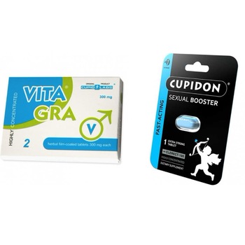 Pachet Pastile Potenta Vita Gra 2buc + Pastila Erectie Cupidon Sexual Booster 1 buc Pachet Pastile Potenta Vita Gra 2buc + Pastila Erectie Cupidon Sexual Booster 1 buc