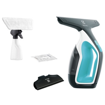 Aspirator de curatat geamuri Electrolux WS71-4AS, Li-Ion, 110 ml, 60 Min, duza mica inclusa, Negru/Albastru Aspirator de curatat geamuri Electrolux WS71-4AS, Li-Ion, 110 ml, 60 Min, duza mica inclusa, Negru/Albastru