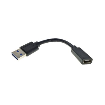 Cablu adaptor USB 3.1 tata la USB Tip C mama, lungime 10cm, negru Cablu adaptor USB 3.1 tata la USB Tip C mama, lungime 10cm, negru
