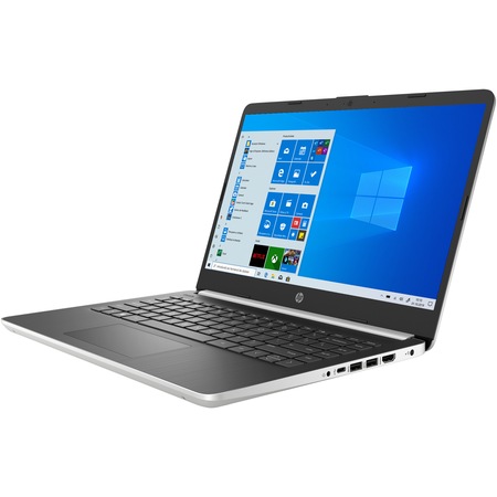Laptop ultraportabil HP 14s-dq0001nq cu procesor Intel® Celeron™ N4000 pana la 2.60 GHz Gemini Lake, 14", HD, 4GB, 128GB SSD, Intel® UHD Graphics 600, Windows 10 Home S, Natural silver