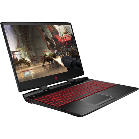 Laptop Gaming OMEN by HP 15-dc1045nq cu procesor Intel® Core™ i7-9750H pana la 4.50 Ghz Coffee Lake, 15.6", Full HD, IPS, 144 Hz, 8GB, 1TB HDD + 256GB SSD, Nvidia GeForce GTX 1650 4GB, Free DOS, Shadow black