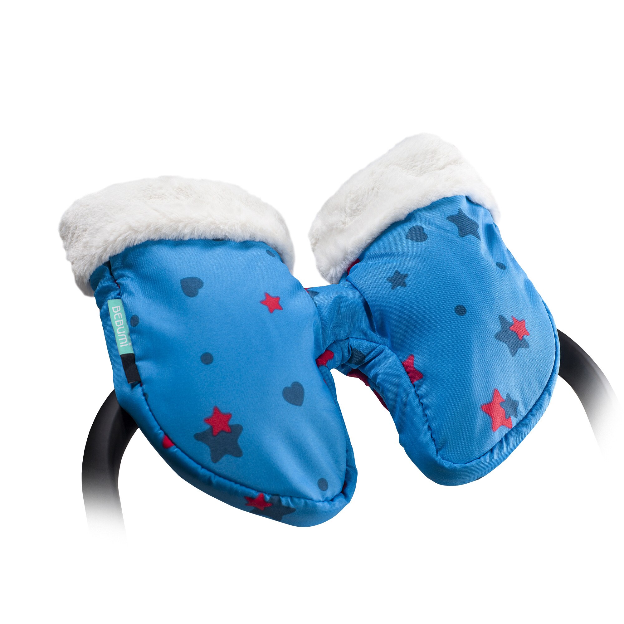 Manusa de iarna Bebumi, albastru stelute