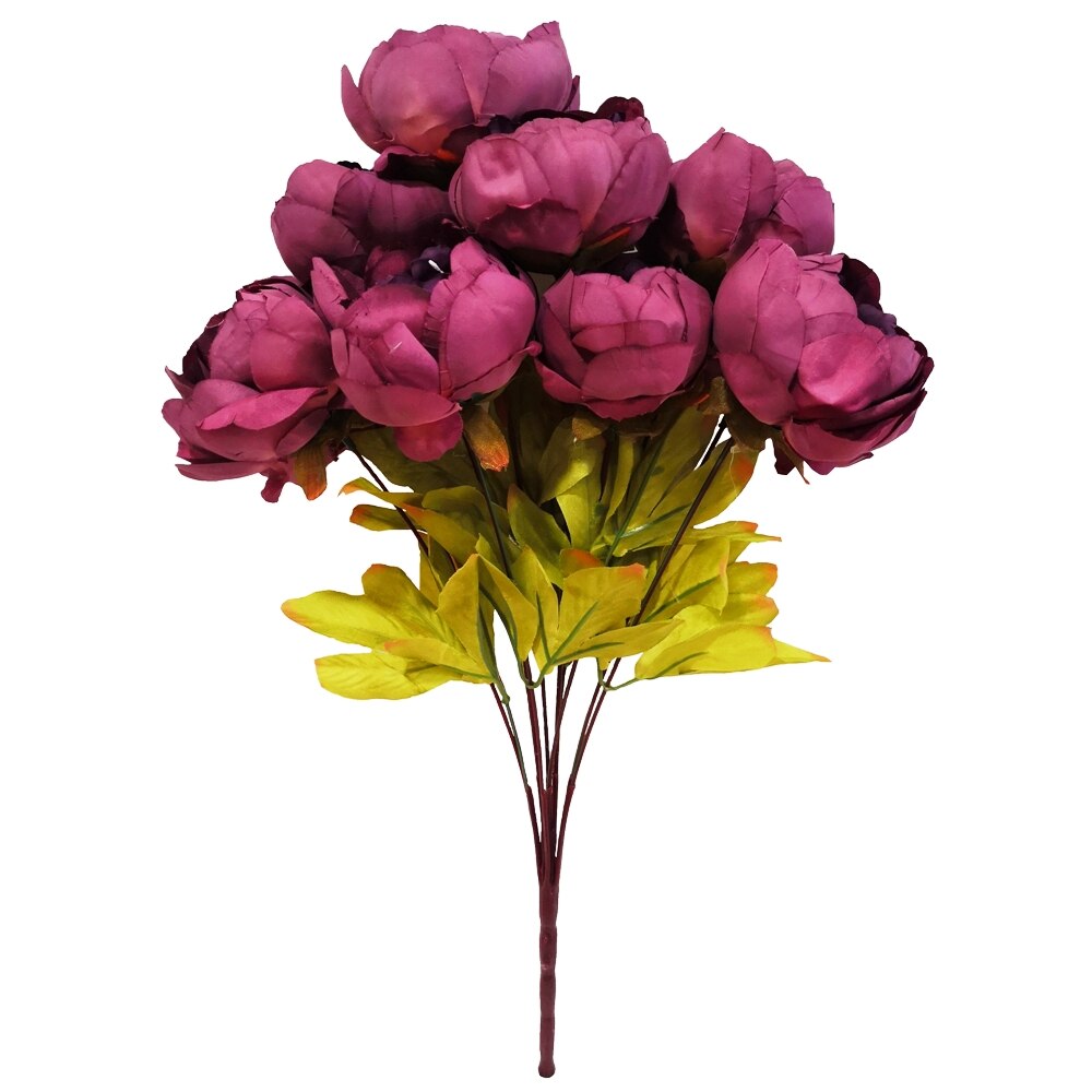 Flori artificiale 120712-12, Buchet bujori, Violet, 50 cm