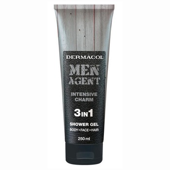 Gel de dus 3 in 1 Dermacol, Men Agent Intensive charm, Barbati, 250 ml Gel de dus 3 in 1 Dermacol, Men Agent Intensive charm, Barbati, 250 ml