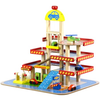 Parcare Supraetajata de Masini, Cu Heliport, Din Lemn - Krista® Parcare Supraetajata de Masini, Cu Heliport, Din Lemn - Krista®