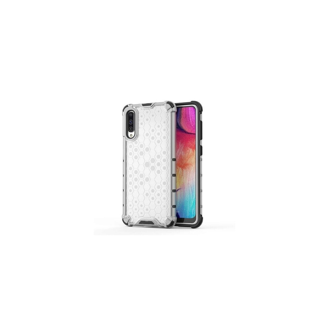 Husa Samsung Galaxy A50 - iberry HoneyComb Transparent