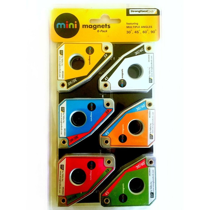 Pachet 6 Vincluri Magnetice 30°, 60°, 45°, 90°, forta 10 kg, Strong Hand Tools MS346AK