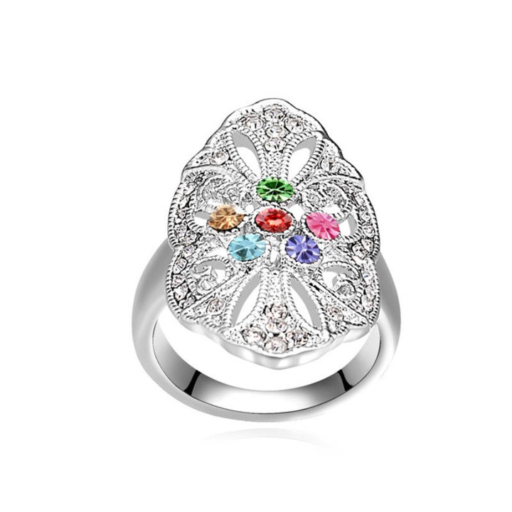 Nüx- színes- kristályos - Gyűrű
