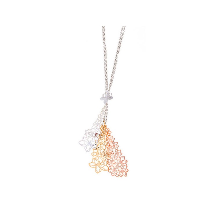 Boccadamo Jewels - ezüst nyaklánc -2 színű medállal-Hemerocallis
