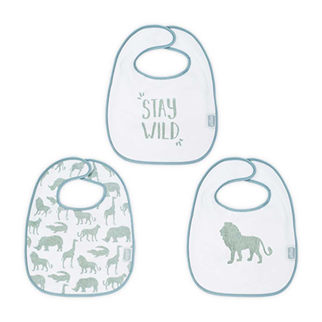 Set 3 bavete, Jollein Safari, verde