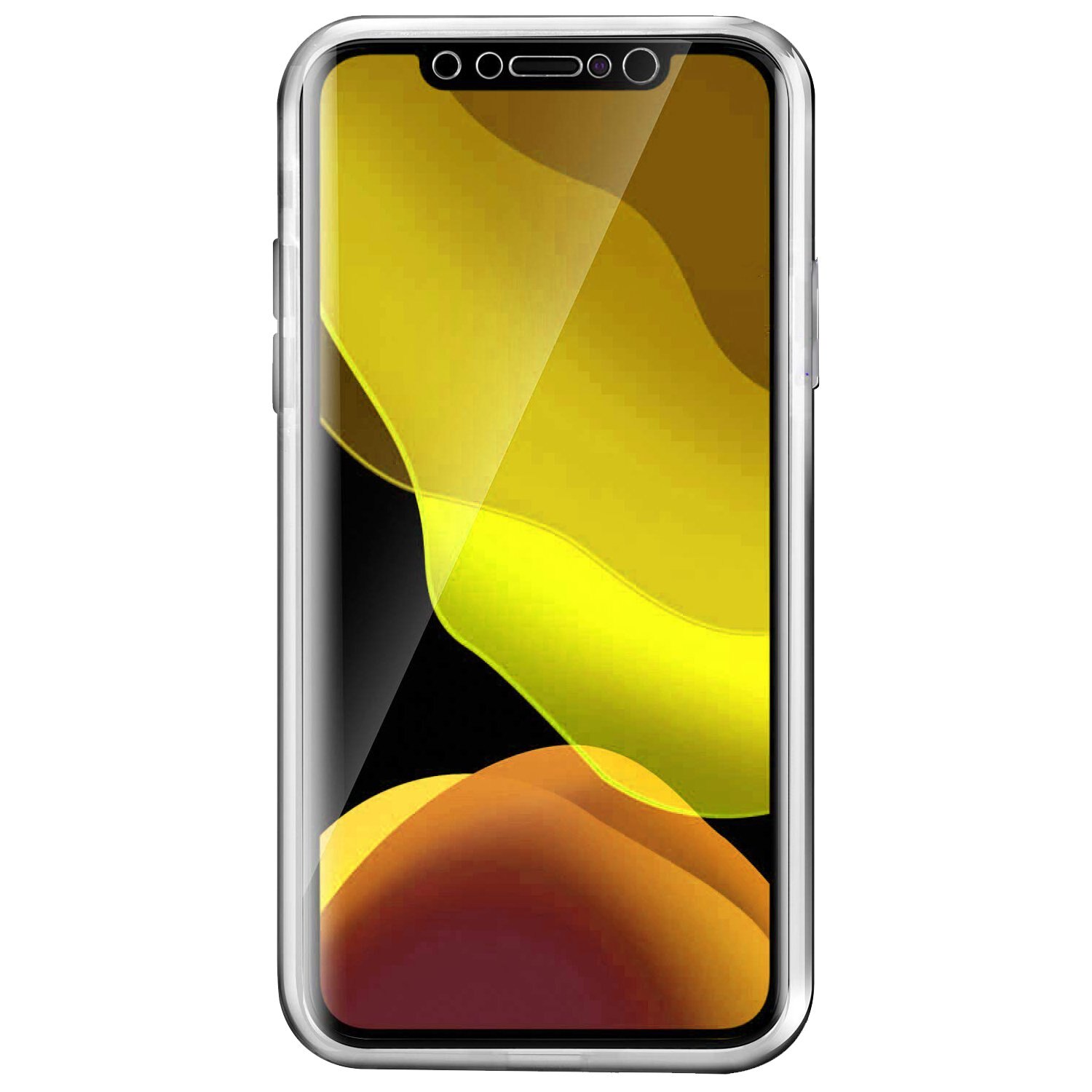 Husa silicon compatibila cu Apple iPhone 11 Pro Max model Full 360 Transparent, TPU, Viceversa