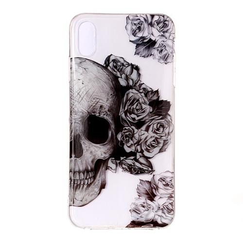 Husa silicon Apple iPhone X, Apple iPhone XS model Skull Flowers,Tpu, Antisoc, Viceversa Multicolor
