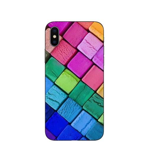 Husa silicon Apple iPhone X, Apple iPhone XS model Colorful Blocks, Tpu, Antisoc, Viceversa