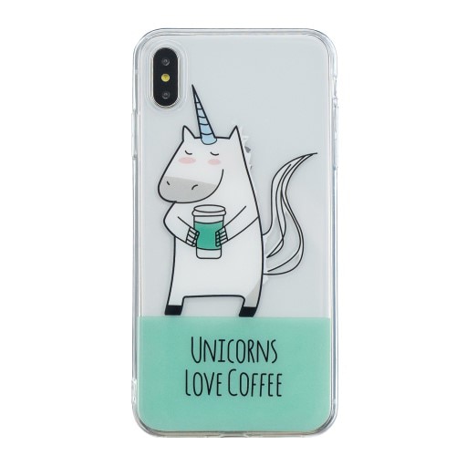 Husa silicon Apple iPhone XS MAX model Unicorns Love Coffee,Tpu, Antisoc, Viceversa