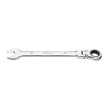 Cheie combinata fixa inelara cu articulatie si clichet, 17 x 237 mm, Neo 09-059 Cheie combinata fixa inelara cu articulatie si clichet, 17 x 237 mm, Neo 09-059