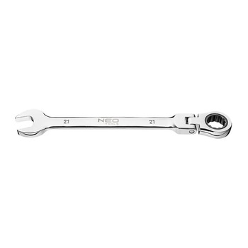Cheie combinata fixa inelara cu articulatie si clichet, 21 x 255 mm, Neo 09-062 Cheie combinata fixa inelara cu articulatie si clichet, 21 x 255 mm, Neo 09-062