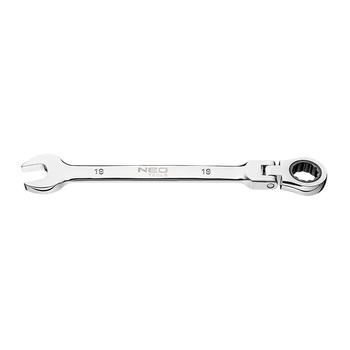 Cheie combinata fixa inelara cu articulatie si clichet, 19 x 250 mm, Neo 09-061 Cheie combinata fixa inelara cu articulatie si clichet, 19 x 250 mm, Neo 09-061