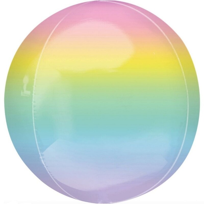 Balon folie Orbz Ombre Pastel- 38 x 40 cm, Amscan 40554