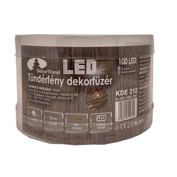 Ghirlanda decor Lumina Zanelor, DekorTrend, KDE 211, 100 LEDuri, lungime 10m, alb cald, cablu cupru, cablu de alimentare 0,25m, pe baterii, interior Ghirlanda decor Lumina Zanelor, DekorTrend, KDE 211, 100 LEDuri, lungime 10m, alb cald, cablu cupru, cablu de alimentare 0,25m, pe baterii, interior