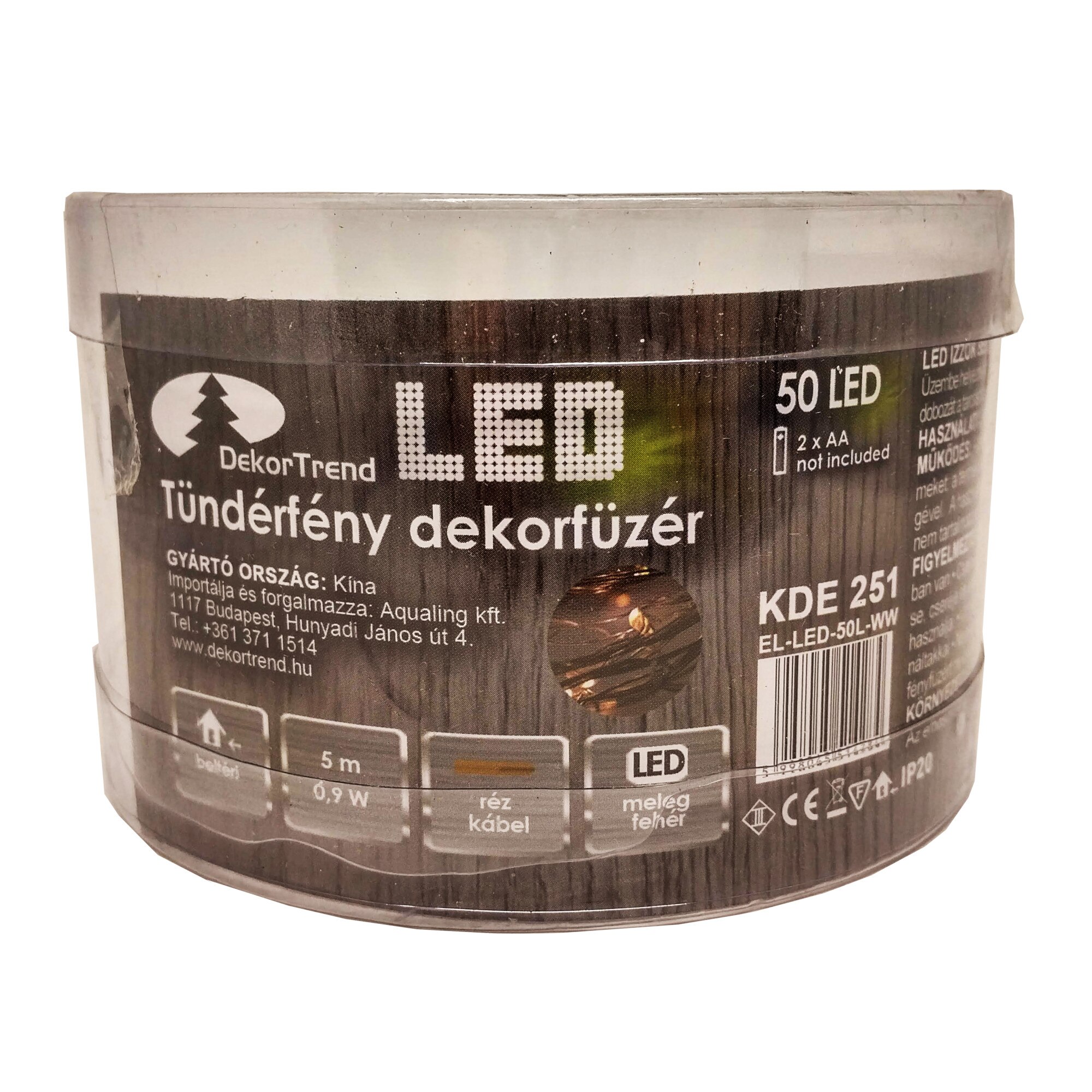 Ghirlanda decor Lumina Zanelor, DekorTrend, KDE 255, 50 LEDuri, lungime 5m, multicolor, cablu cupru, cablu de alimentare 0,25m, pe baterii, interior