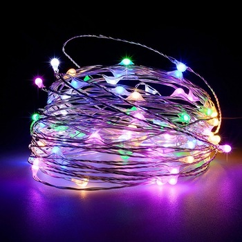 Instalatie Pentru Brad De Craciun, fir cupru, 100 becuri Led, multicolora, -MayDay Instalatie Pentru Brad De Craciun, fir cupru, 100 becuri Led, multicolora, -MayDay
