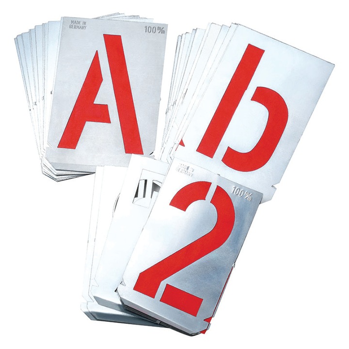 Set sabloane litere A-Z, & (27 piese) 500 mm