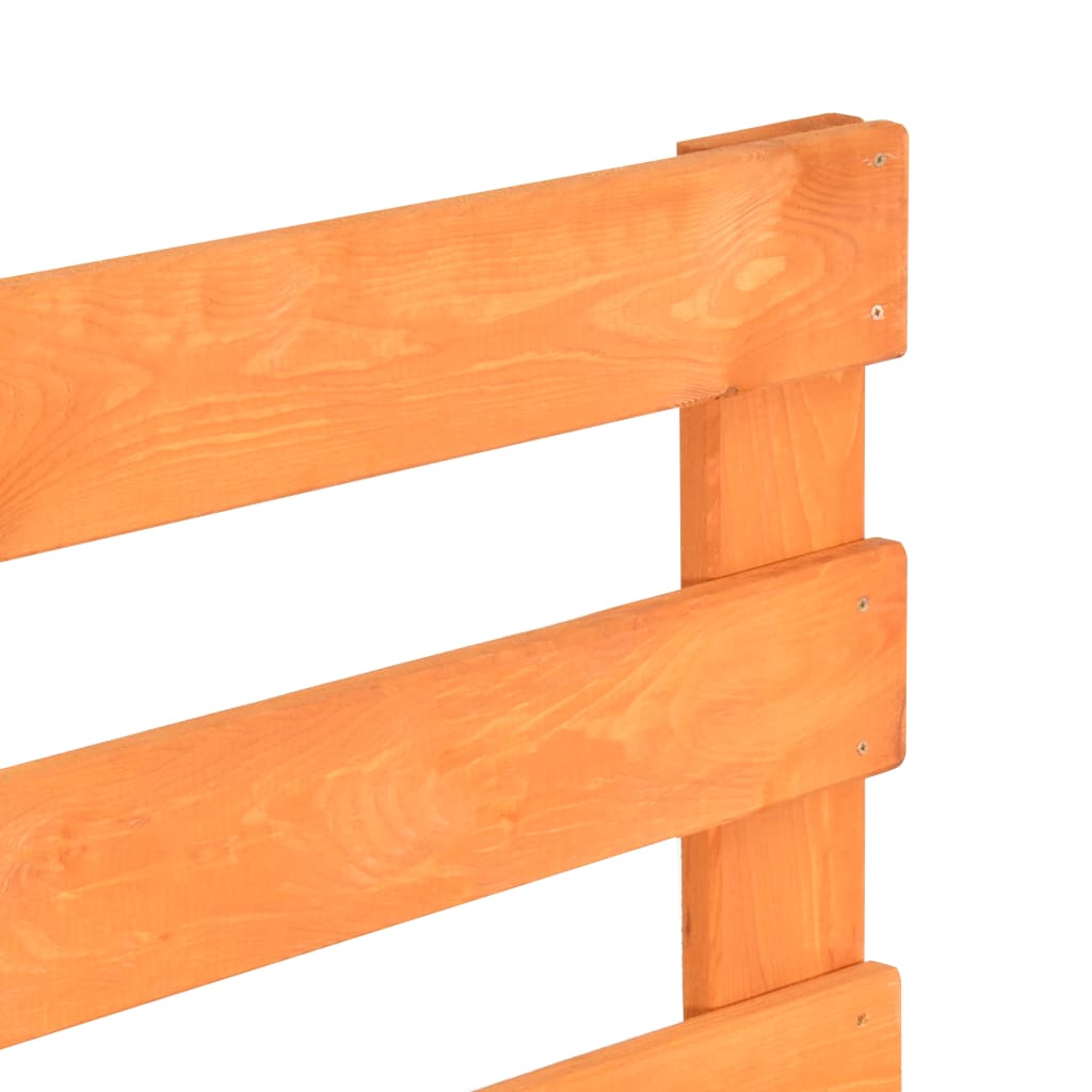 Рамка за легло от дървени палети vidaXL, 200х200 см, бор, кафява - eMAG.bg