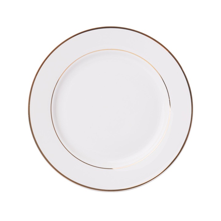 Farfurie desert 19cm, portelan, Ambition Aura Gold