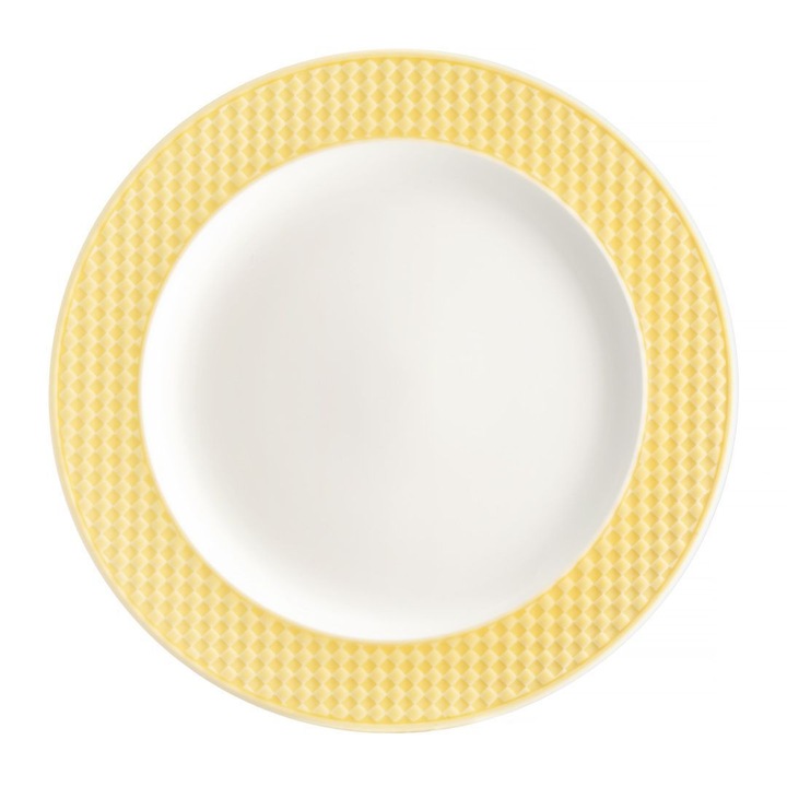 Farfurie plata 27.5cm, galben, portelan, Ambition Nordic