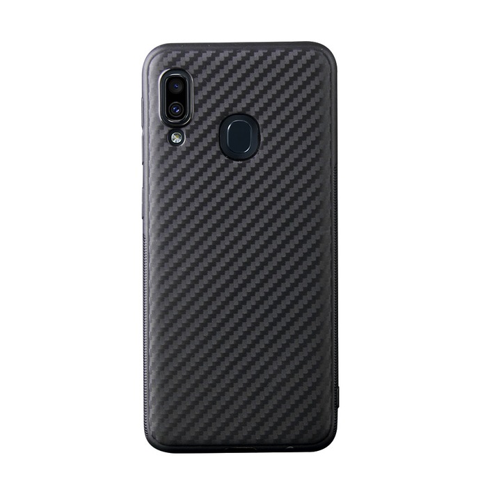 Капак за Huawei P Smart Plus 2019, GloMax Perfect Fit с черни карбонови вложки