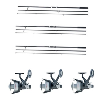 Set Pescuit 3x Lanseta Master Carp 3.9m, 3 Mulinete Storm U3 Baracuda Set Pescuit 3x Lanseta Master Carp 3.9m, 3 Mulinete Storm U3 Baracuda