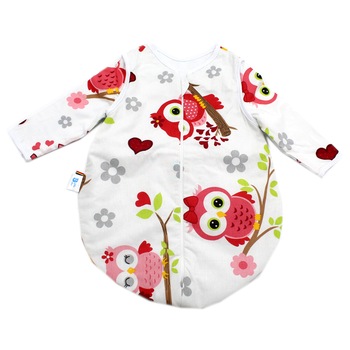 Sac Dormit Balticbebe Toamna - Iarna Alb/Rosu, Bumbac, Bufnita Rosie ML - 3-6 luni, 60 Sac Dormit Balticbebe Toamna - Iarna Alb/Rosu, Bumbac, Bufnita Rosie ML - 3-6 luni, 60